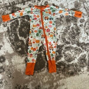 Little Sleepies happy harvest fall Footie Pajamas
